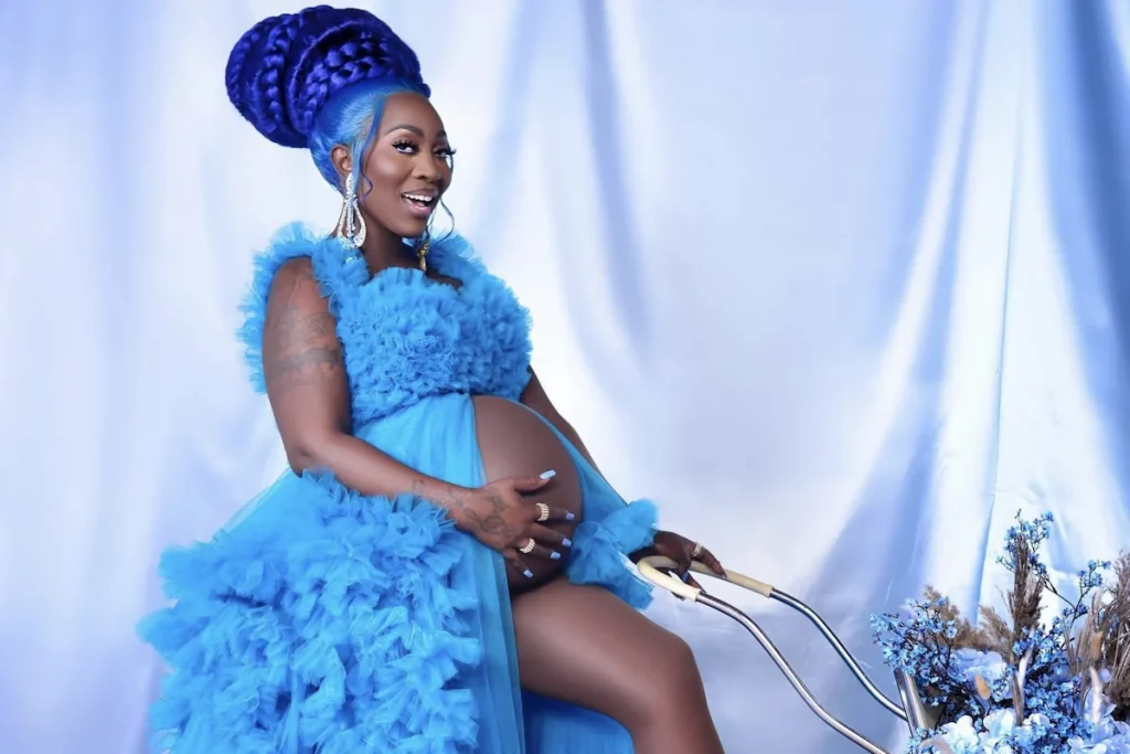 Spice Announces Pregnancy With Baby Bump Photo